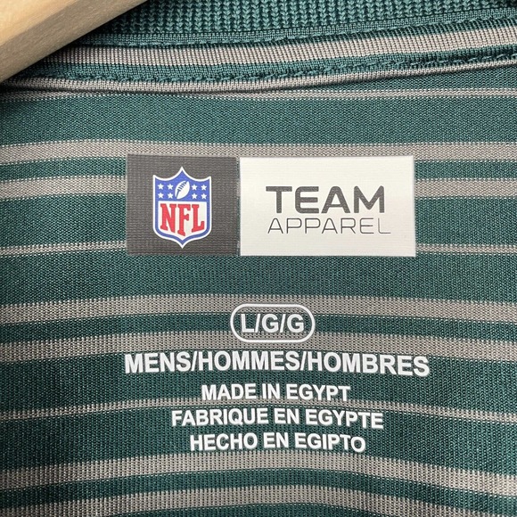 PHILADELPHIA EAGLES Polo NEW Moisture Wicking Mens Size L Large Green Gray - Picture 6 of 9